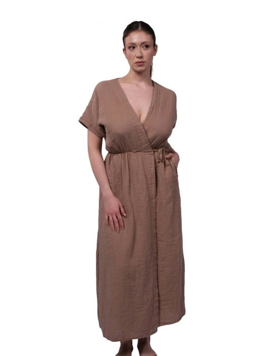 Anvelop Brown Muslin Dress