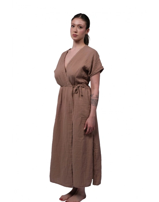 Anvelop Brown Muslin Dress