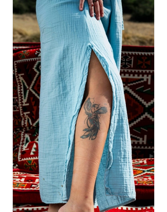 Anvelop Sky Blue Muslin Dress