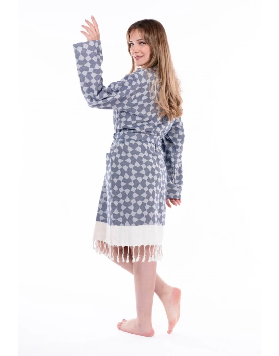 Aphrodithe Navy Blue Bathrobe