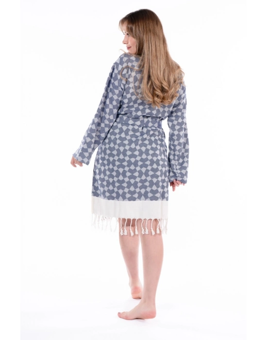 Aphrodithe Navy Blue Bathrobe