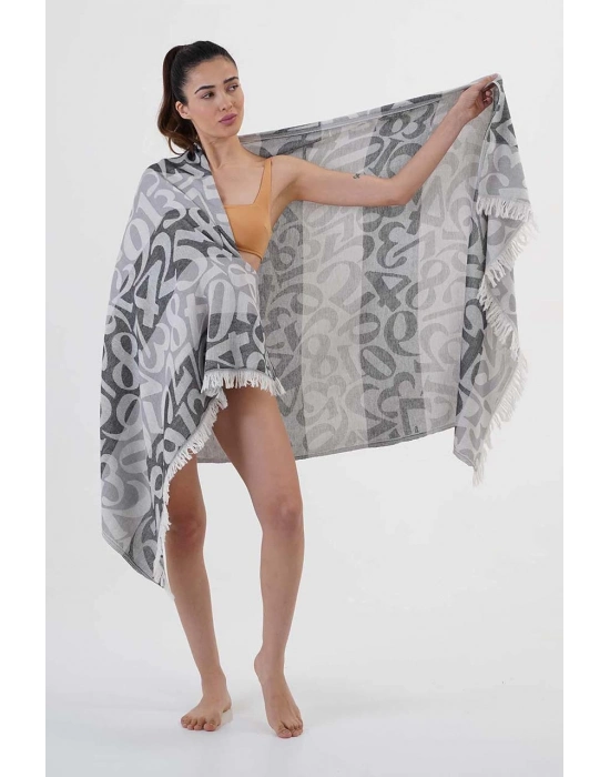 Apollonia Siyah & Gri Peshtemal