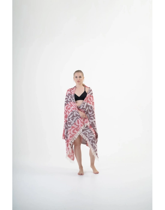 Apollonia Burgundy & Kırmızı Peshtemal