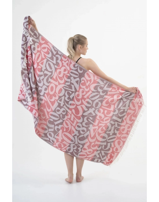 Apollonia Burgundy & Kırmızı Peshtemal