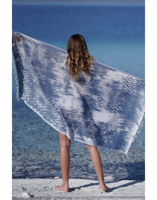 Areola Lacivert Peshtemal