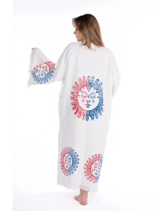 Arinna Ahşap Baskılı Bornoz