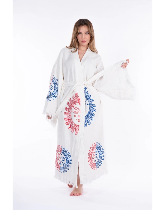 Arinna Ahşap Baskılı Bornoz