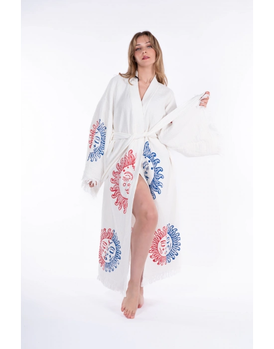 Arinna Ahşap Baskılı Bornoz