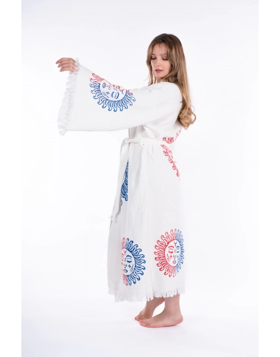 Arinna Ahşap Baskılı Bornoz