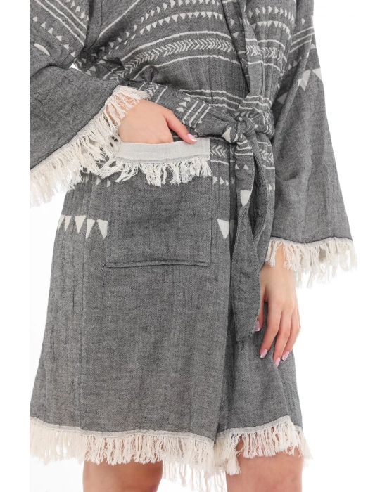 Aspendos Black Bathrobe