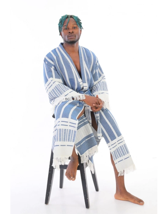 Astrea Navy Blue Bathrobe