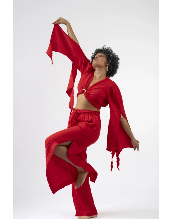 Aya Kırmızı Pantolon