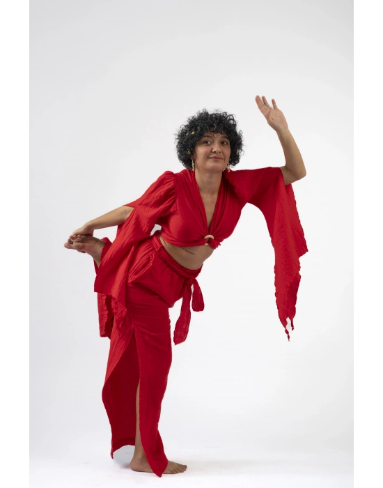 Aya Kırmızı Pantolon