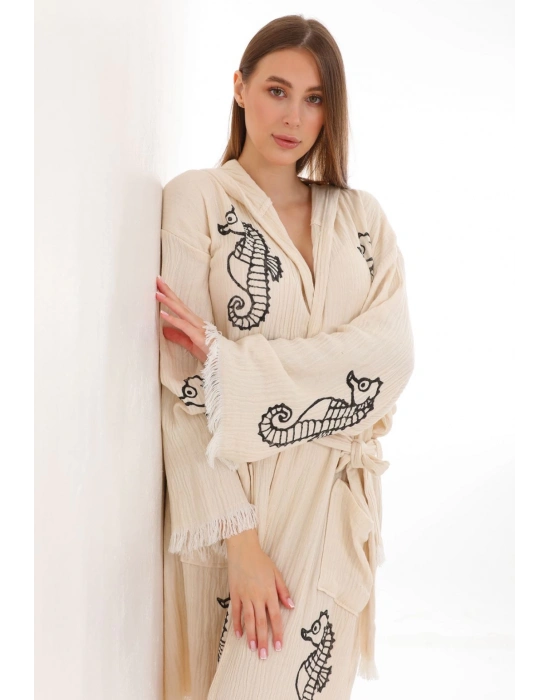 Siyah Denizatı Bambu Bornozu