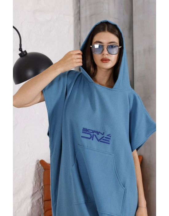 Born 4 Dive Blue Poncho