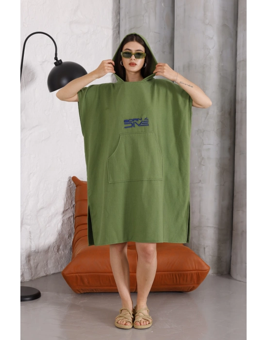 Doğa için Doğmuş Yeşil Orman Ponço