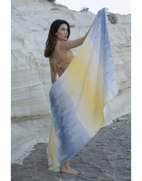 Cavoline Sarı & Mavi Peştamal (Sürdürülebilir Pamuk)