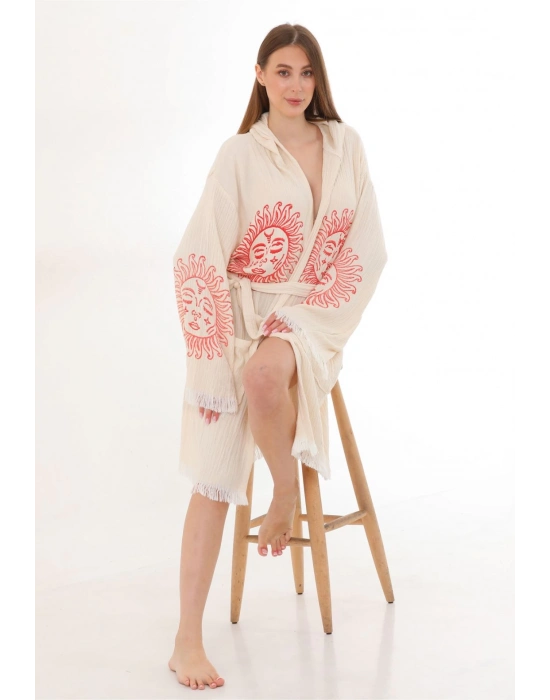 Cholula Tahta Damgalı Bornoz