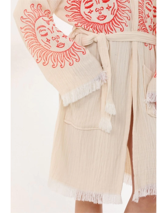 Cholula Tahta Damgalı Bornoz