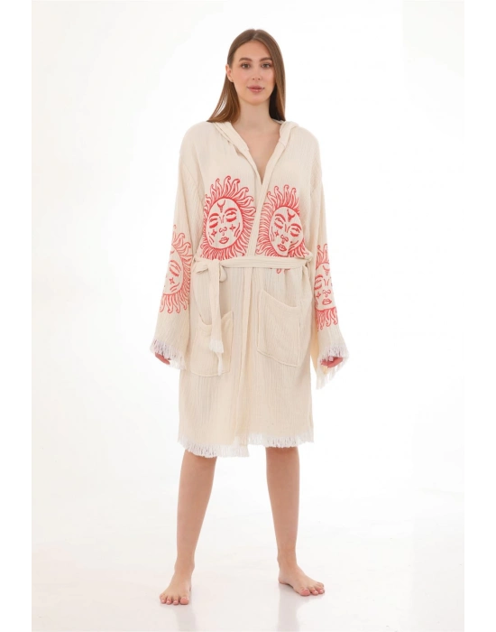 Cholula Tahta Damgalı Bornoz