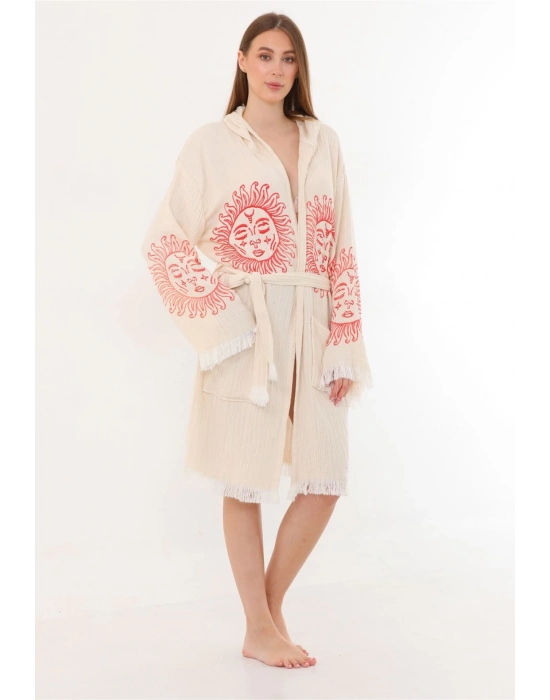 Cholula Tahta Damgalı Bornoz