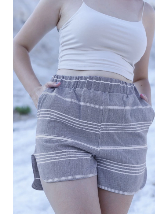 Didyma Anthracite Plaj Şortları