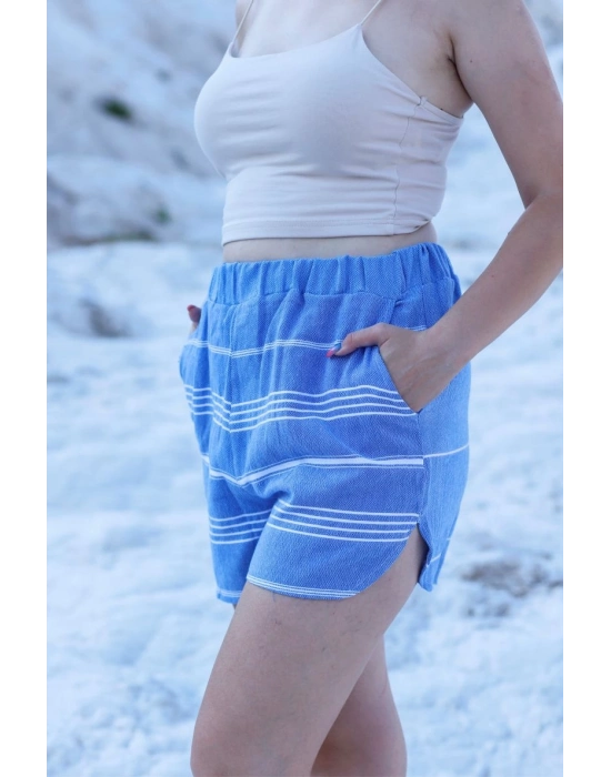 Didyma Mavi Plaj Şortları