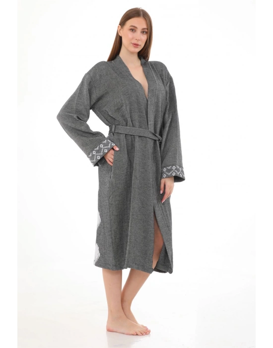 Edessa Black Bathrobe (plain long)