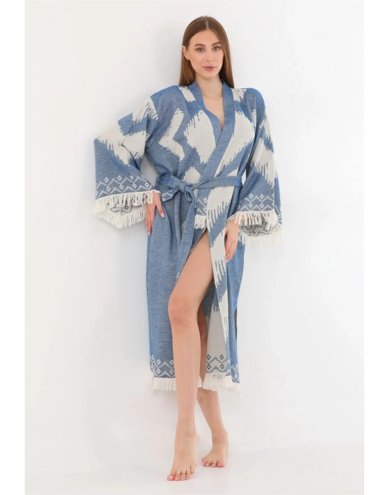 Edessa Mavi Bornoz (Çok Uzun)