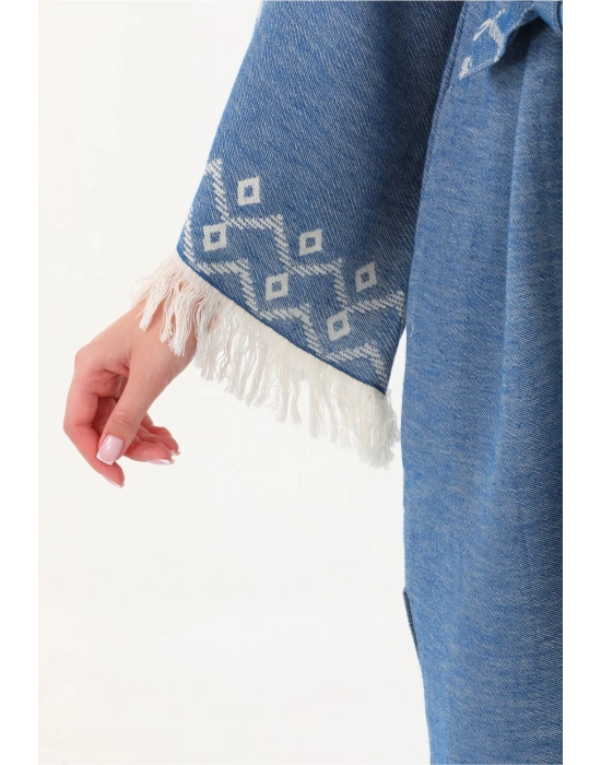 Edessa Mavi Bornoz (Çok Uzun)