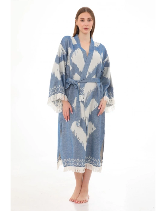 Edessa Mavi Bornoz (Çok Uzun)