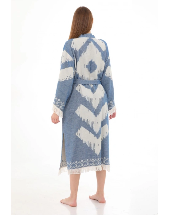 Edessa Mavi Bornoz (Çok Uzun)