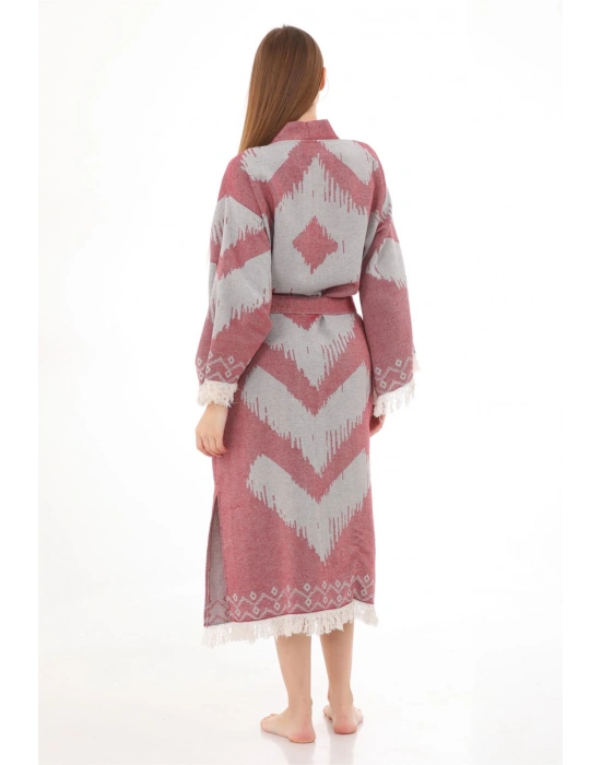 Edessa Burgundy bornoz (Sürdürülebilir Pamuk)