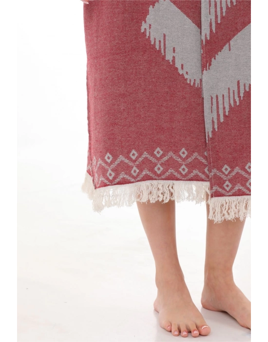 Edessa Burgundy bornoz (Sürdürülebilir Pamuk)