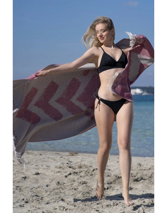 Edessa Burgundy Peshtemal (Sürdürülebilir Pamuk)