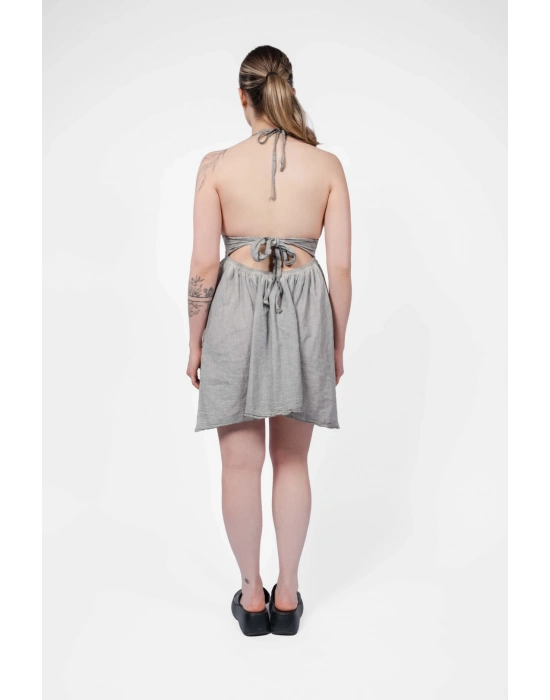 Hera Grey Linen Dress