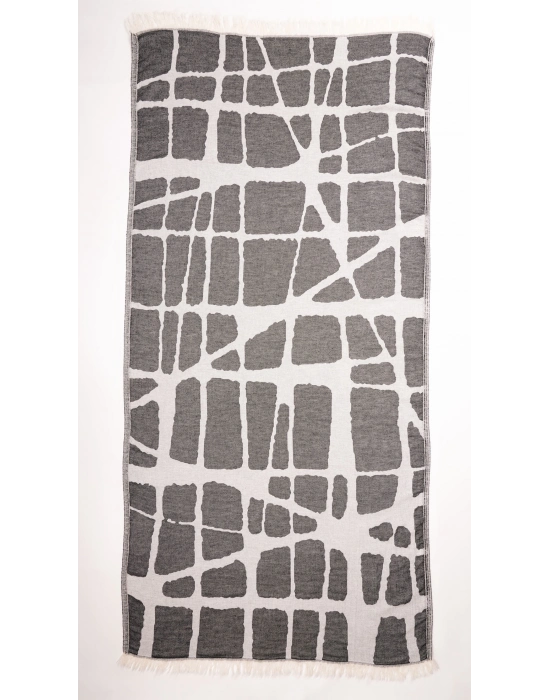 Fortuna Siyah Peshtemal (Çift Yüzlü)