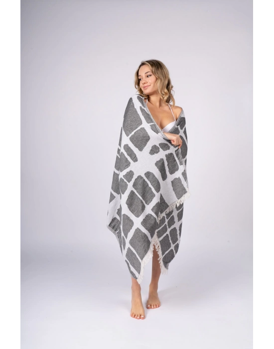 Fortuna Siyah Peshtemal (Çift Yüzlü)