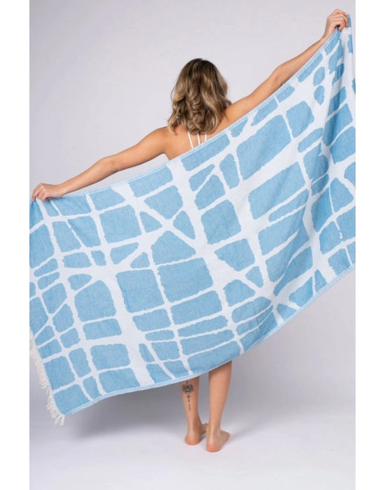 Fortuna Turkuaz Peshtemal (Çift Yüzlü)