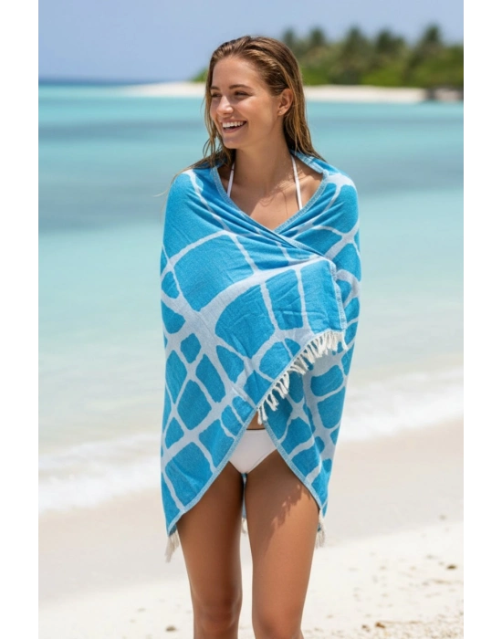 Fortuna Turkuaz Peshtemal (Çift Yüzlü)