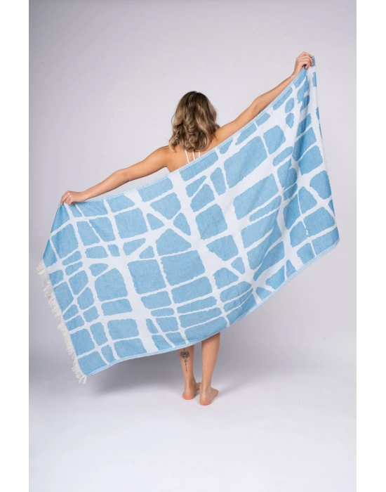 Fortuna Turkuaz Peshtemal (Çift Yüzlü)