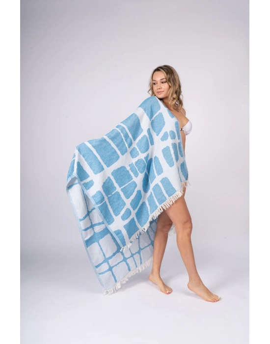 Fortuna Turkuaz Peshtemal (Çift Yüzlü)