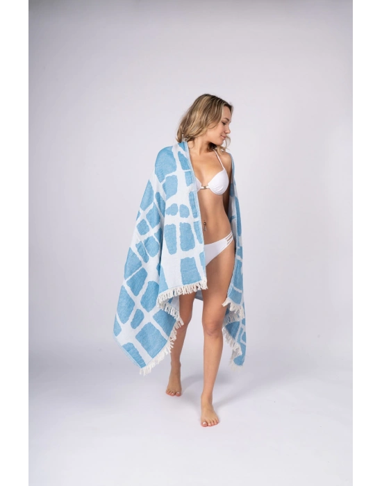 Fortuna Turkuaz Peshtemal (Çift Yüzlü)