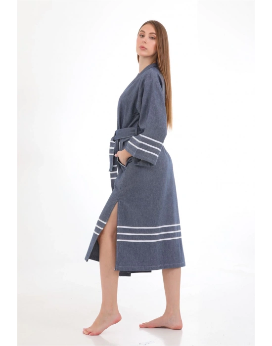 Glay Navy Blue Bathrobe