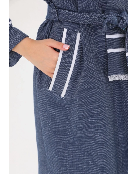 Glay Navy Blue Bathrobe