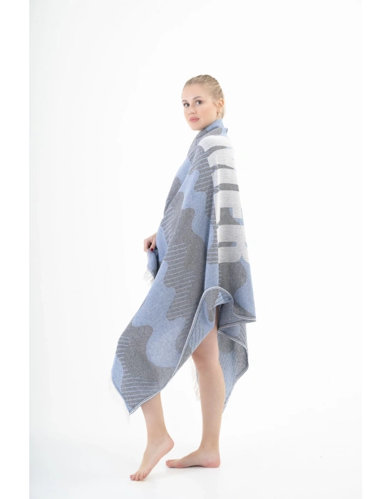 Halikarnassos Navy Blue & Light Blue Peshtemal