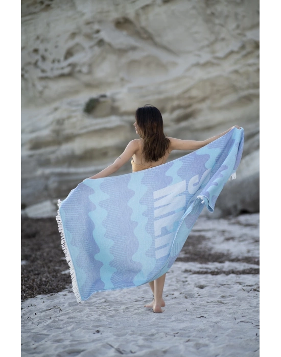 Halikarnassos Kraliyet Mavi ve Turkuaz Peshtemal