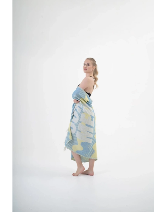 Halikarnas Turkuaz ve Sarı Peshtemal