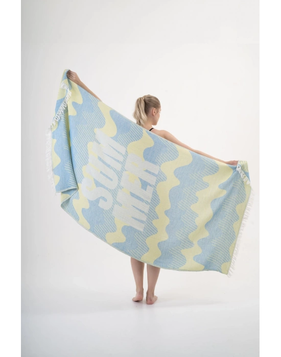 Halikarnas Turkuaz ve Sarı Peshtemal