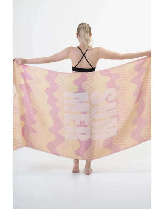 Halikarnassos Yellow & Pink Peshtemal